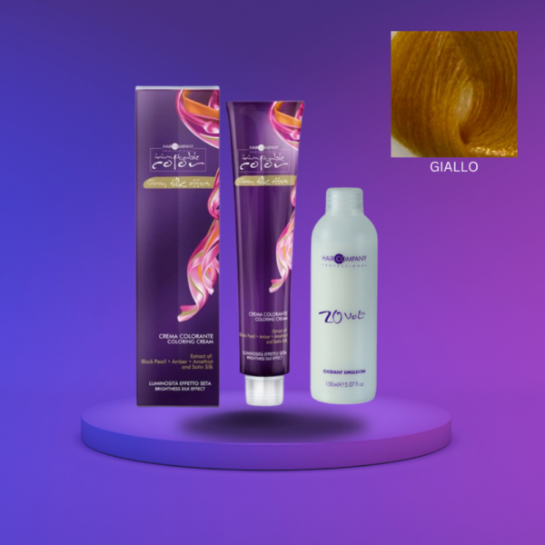 Hair Company Inimitable Color Cream Correct Giallo 100ml LB12270 + 20 Vol. (6%) Oxidant Emulsion