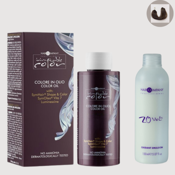 Hair Company Inimitable Color Oil 6 Dark Blonde 100ml LB13123 + 20 Vol. (6%) Oxidant Emulsion