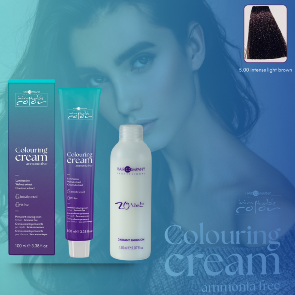 Hair Company Inimitable Color Coloring Cream Ammonia Free 5.00 Brown 100ml LB13541